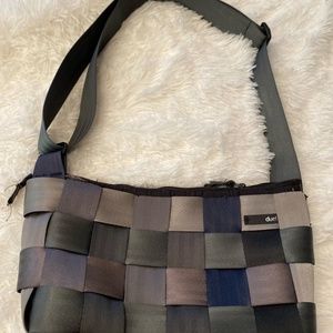 Vegan, cruelty free purse made of recycled seatbelts
